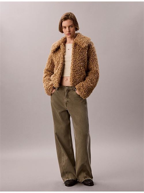 faux teddy collar jkt CALVIN KLEIN JEANS | LV047H544GHNS